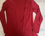 Chico&#39;s Travelers Red no wrinkle open front cardigan jacket Size Medium 1 - $26.82