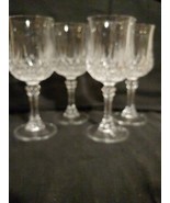❇️CRISTAL D’ARQUES LONGCHAMP 24% Lead Crystal Wine Glasses 7-1/8”H Set of 4 - $27.21 CAD