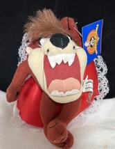 Warner Bros Looney Tunes Taz Devil on Heart Plush Pillow VTG Play By Play - $13.86