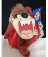Warner Bros Looney Tunes Taz Devil on Heart Plush Pillow VTG Play By Play - $13.86