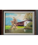 American Landscape Oil Painting &quot;Haystack &amp; Barn&quot; , Signed &quot;Winkler&quot; - €211,79 EUR