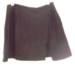 Tape Measure Black A-Line Skort Skirt w/Front Slit Cotton Blend Sz M - £21.25 GBP