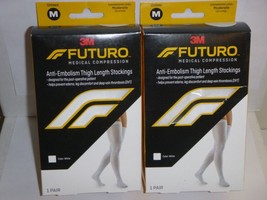 (2) Futuro Compression Anti-Embolism Thigh Length Stockings - Moderate -... - $17.99