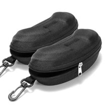 Yamrots 2 Pcs Zipper Hard Sunglasses Cases Portable Travel Eyeglasses Cases with - $6.33