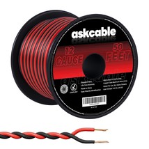 12 Gauge 50 Feet Speaker Wire Cable 12Awg Speaker Wire 2 Conductors Wire... - £26.73 GBP