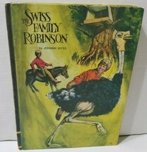 The Swiss Family Robinson Vintage 1968 HC Book Illustrated Johann Wyss USA  - $24.72
