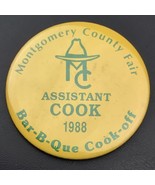 Montgomery County Fair BAR-B-QUE Cookoff 1988 Texas BBQ Cook Off 80s Pin... - £11.94 GBP