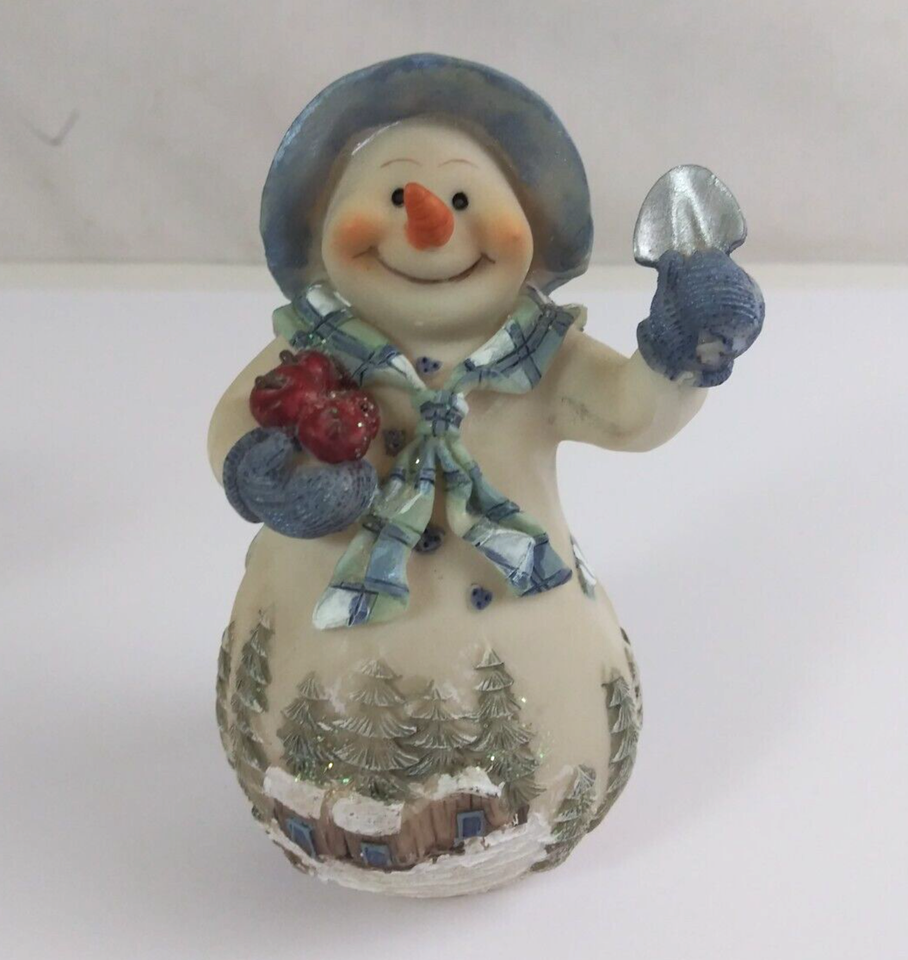 Vintage Kirkland's Winter Scene Christmas Snow Ladies With Apples 5" Figurines Item image 2