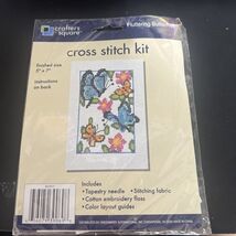 Fluttering Butterflies Crafters Square Cross Stitch Kit 5”x7” 847671 - $9.89