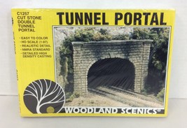 Woodland Scenics HO Tunnel Portal C1257 Cut Stone Double Tunnel Scenery ... - $9.46