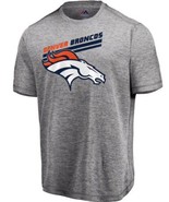 NFL Denver Broncos Slate Grey T-shirt Club Tee Majestic Adult Men Women ... - £9.98 GBP