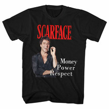 Scarface Money Power Respect Men&#39;s T Shirt Tony Montana Cuban Cigar Mafia Gang - £23.30 GBP+