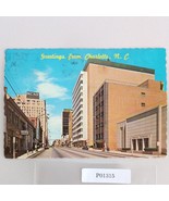 Greetings from Charlotte North Carolina 1960s 4x6 Deckle Edge Postcard T... - $237.91 MXN
