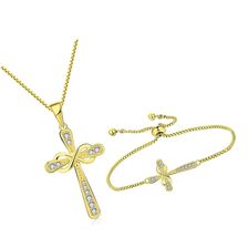An item in the Antiques category: Women's Cross Necklace Sterling Silver Infinity All