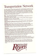 1987 walt Disney WOrld Transportation Network Guide booklet - $33.45