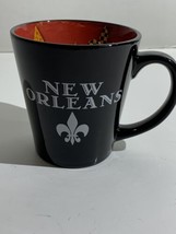 New Orleans Fleur de Lis Coffee Mug with Graphic interior - £11.80 GBP