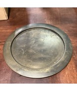 Antique Pewter Serving Plate Tray - 17” - £11.42 GBP