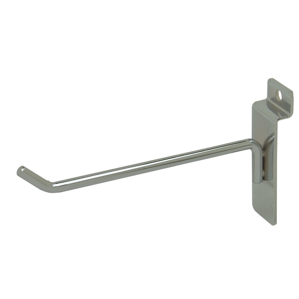 SLATWALL 6&quot; CHROME PEG HOOKS LOT OF 12 PCS BRAND NEW!! - $15.47