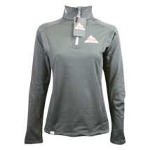 Coors Light Women&#39;s Grey T-Shirt 1/4 Zip Long Sleeve Pullover Top (S01) - £13.72 GBP