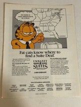 1987 Embassy Suites Hotels Garfield Vintage Print Ad pa28 - £6.48 GBP