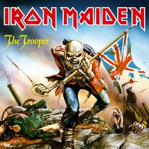 Iron Maiden The Trooper Banner 3x3 Ft Fabric Poster Flag Album Cover Art - $22.00