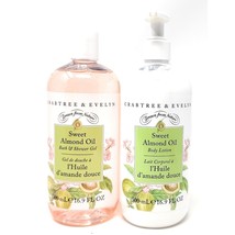 Crabtree and Evelyn Sweet Almond Oil Lotion and Bath Shower Gel Set - £39.47 GBP