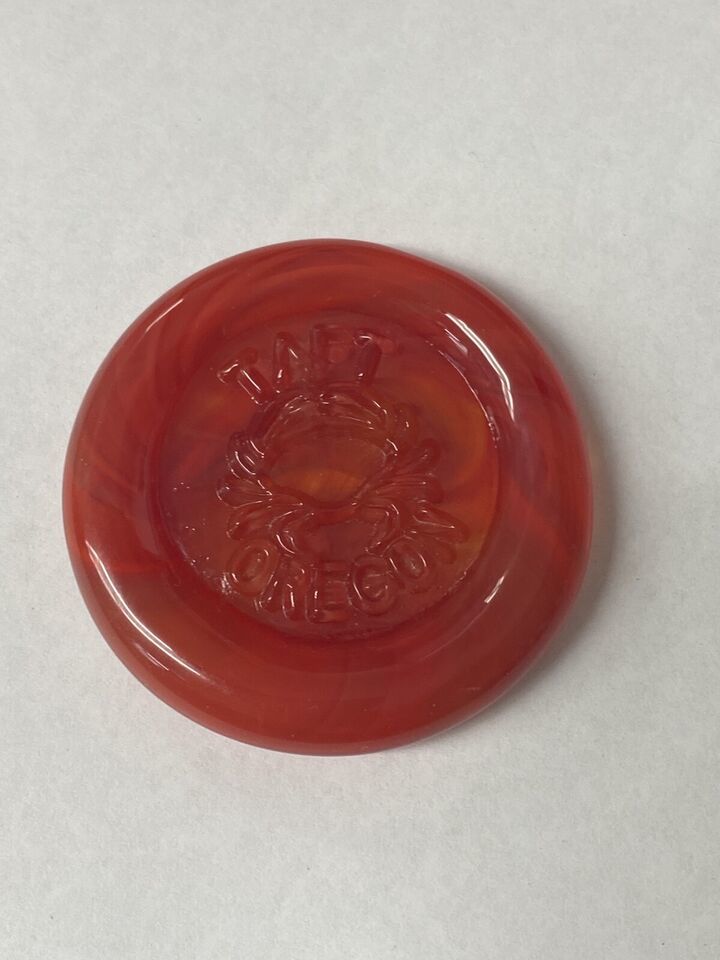 Red Art Glass Paperweight Glass Crab Oregon Coast Taft Art Studio #1 - $24.74