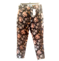 Size 5/27 Celebrity Pink Hi Rise Mom Jean Floral Black Denim Raw Edge - £14.45 GBP