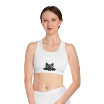 Customizable Sports Bra with Vibrant Bat Print and Compression Fit for S... - £31.59 GBP+