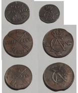 Sweden---copper coins.....1803 + 1807 + 1808---decent, but planchet flaw... - £17.99 GBP