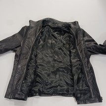 Women's Genuine Leather Black Full Zip Pockets Jacket Measured Chest 40" image 12