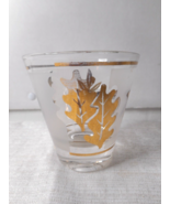 LIBBEY 4 oz Gold Autumn Leaf Barware Frosted Glass Replacement 2 3/4”T -... - £7.01 GBP