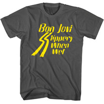 Bon Jovi Vintage Slippery When Wet Men&#39;s T Shirt Rock Band Album Tour Merch - £21.17 GBP+