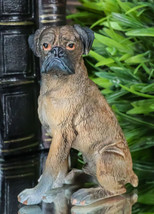 Realistic Pet Pal Adorable Sitting Brindle Boxer Dog Dollhouse Mini Figu... - $11.99