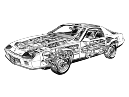 1982 Chevy Camaro Cross Section Poster 24X36 Inch - Awesome! - £16.41 GBP
