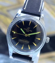 Vintage Breitling 17 Jewels Hand Wind Mechanical Men&#39;s Watch - £63.35 GBP