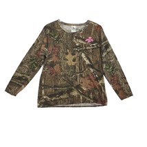 MOSSY OAK Women&#39;s XL Break Up Infinity Camo Long Sleeve T-Shirt Hunting Camping - £14.46 GBP