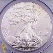 2012-W Primer Huelga de Plata American Eagle 1 OZ Graduado Por Calidad MS70 - £202.49 GBP