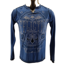 Affliction Reversible Long Sleeve T-Shirt Men’s Size Small Y2K Blue Eagle - £24.32 GBP