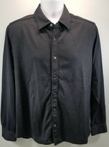 V) Gap Classic Fit Men&#39;s Long Sleeve Button Down Black Shirt Medium - $12.86