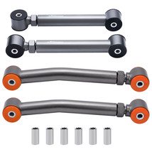 4x Rear Upper &amp; Lower Adjustable Control Arms Set for 1997-2006 Jeep Wrangler TJ - £304.83 GBP