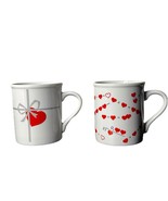The Toscany Collection Japan Ceramic Mug Set of 2 Red Heart Love Equatio... - €26,43 EUR