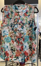 ETRO Multicolor Floral Printed Silk Sleeveless Blouse/Top Sz 46 $900 - £234.57 GBP