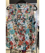 ETRO Multicolor Floral Printed Silk Sleeveless Blouse/Top Sz 46 $900 - $5,522.34 MXN