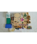 Stampin&#39; Up! Wooden Rubber Stamps Ink Pads Cleaner Used and New Many Themes - $570.94 MXN