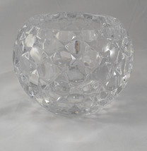 Shannon Designs of Ireland Irish Lead Crystal Quilted Rose Bowl Candle Holder - £31.23 GBP