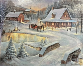 Bits And Pieces Village Pond 18&quot;×24&quot;  500 Piece Jigsaw Puzzle New/Sealed - $14.59