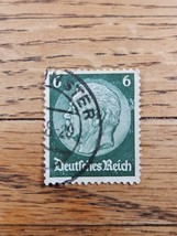 Germany Stamp Hindenburg 6pf Used Green - €0,85 EUR
