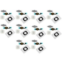 for iPhone 5 LOT OF 10 WHITE Home Menu Button Key Cap Flex Cable+Bracket Holder - £4.60 GBP