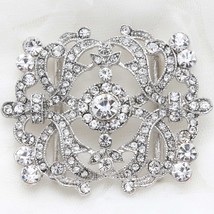 Rhinestone Crystal Belt Buckle, Wedding Dress Buckle, Wedding Buckle, Rh... - $23.26 CAD